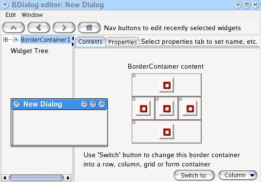 The editor window